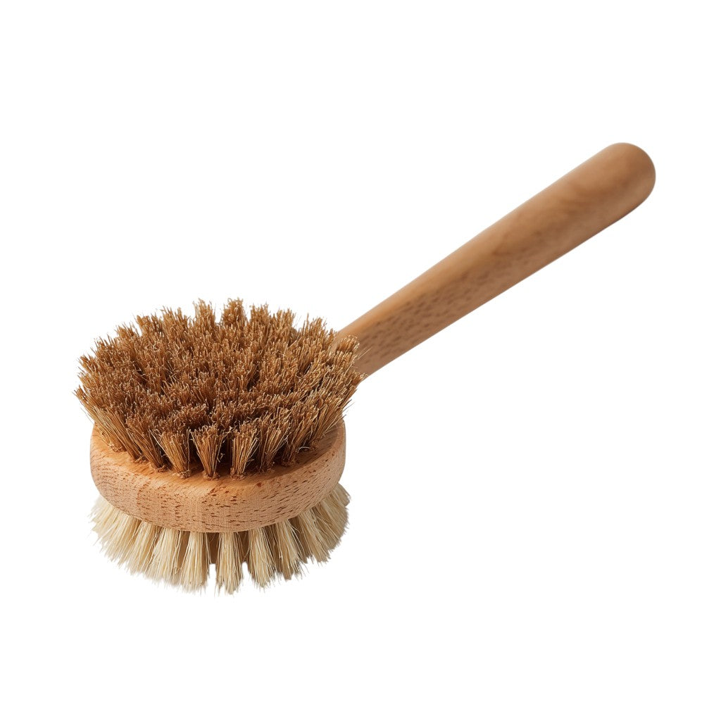 Rylqo Natural Bamboo Dish Brush with Long Handle
